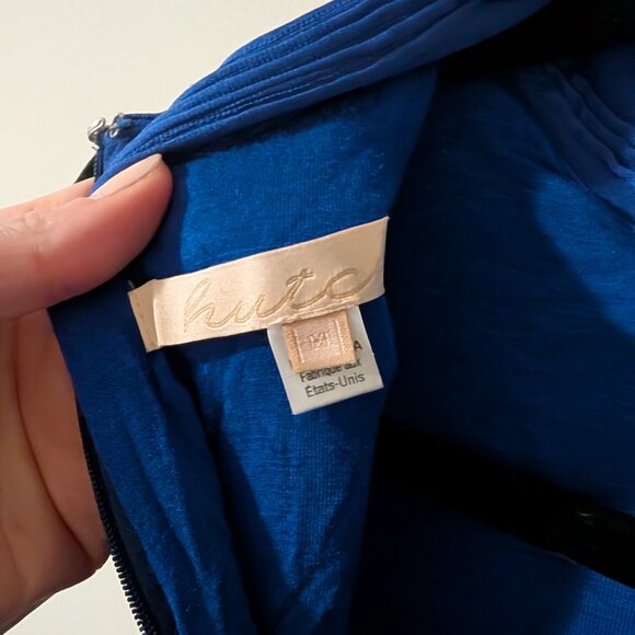 Hutch Mollie Royal Blue Textured Mock Neck - Picture 3 of 4